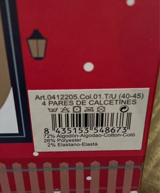 Caja Calendario Adviento Calcetines 40-45 Soxiland