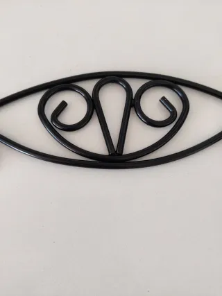 Decorazione metallo nero per specchi o cornice