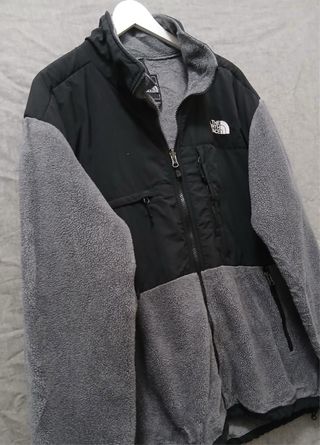 the north face denali pile zip size L grey