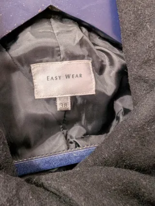 Chaquetón marinero Zara Woman negro T.38