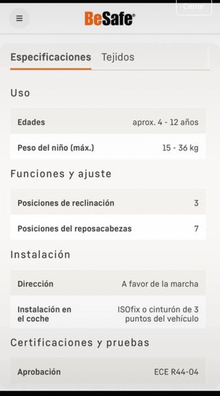 Silla Auto BeSafe iZi Up X3 Fix Girofix