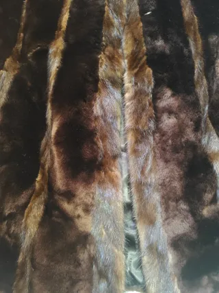 Abrigo de piel natural marrón