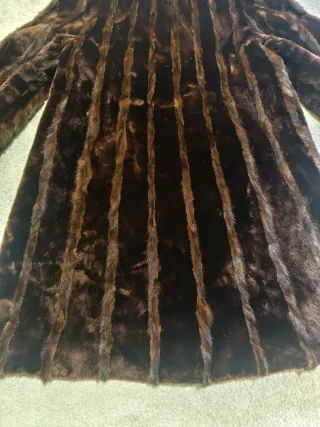 Abrigo de piel natural marrón