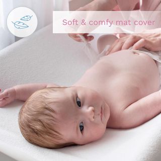 Funda para cambiador bebe 80x50 cm (amarillo)