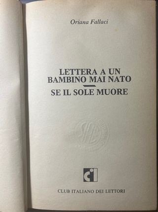 Lettera a un bambino mai nato