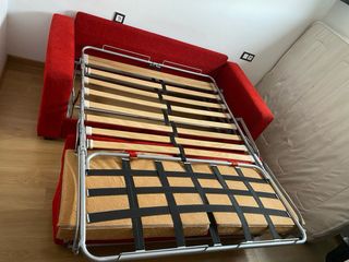 Sofá Cama Rojo Tela