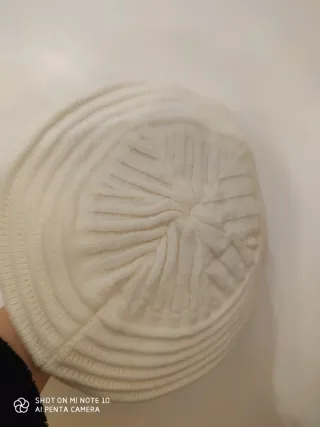 Boina de lana beige talla única