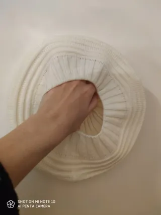 Boina de lana beige talla única