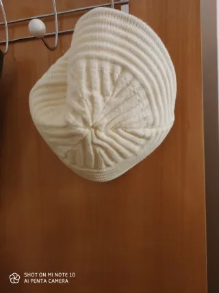 Boina de lana beige talla única