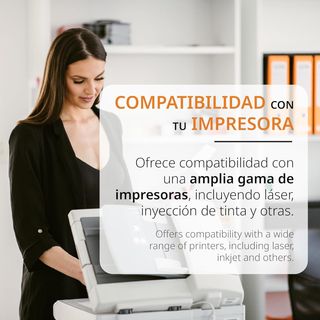 OFITURIA - Etiqueta Adhesiva Blanca (A4) Papel de