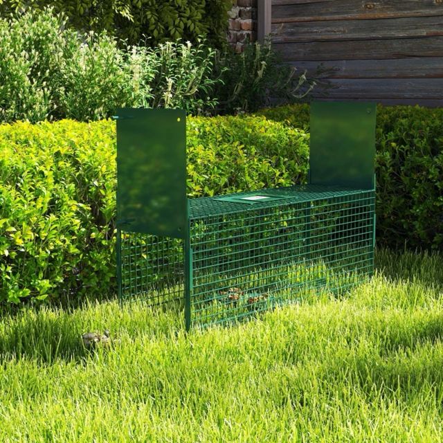 Jaula para animales de metal verde