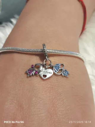 Colgante Corazón Forever y Flores