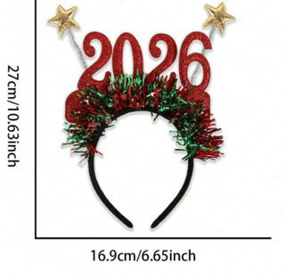 Diadema 2026 con Estrellas Para Feliz Año Nuevo