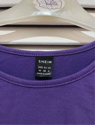 Crop top cruzado morado lila Shein Talla M nuevo