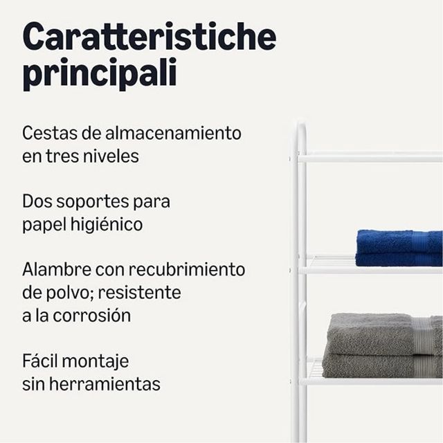 Estantería de baño metálica blanca SIN ESTRENAR