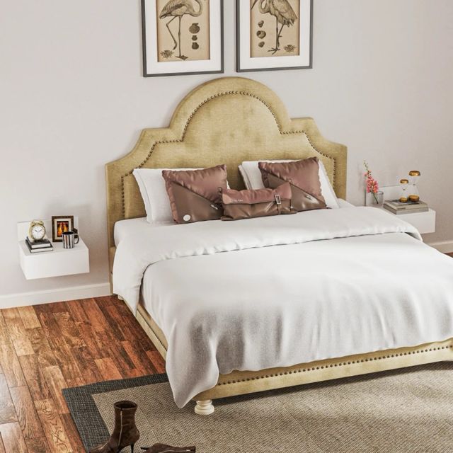 2 Mesitas Noche Colgantes Blancas