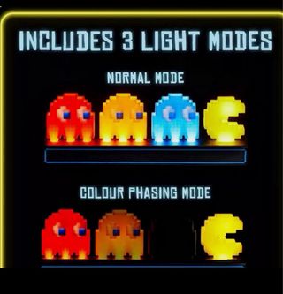 Lampada Pacman e fantasmi