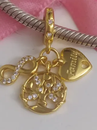 Colgante Plata S925 Infinito Árbol Corazón