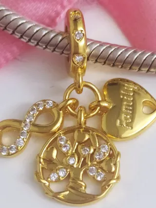 Colgante Plata S925 Infinito Árbol Corazón