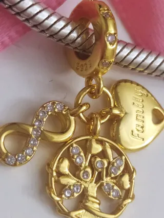 Colgante Plata S925 Infinito Árbol Corazón