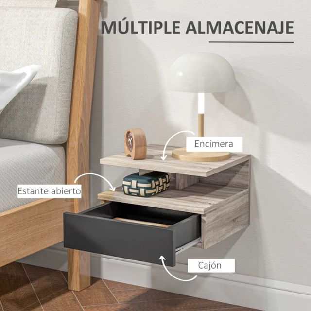 Juego 2 Mesitas Noche Flotantes