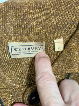 Maglione uomo in maglia beige e marrone