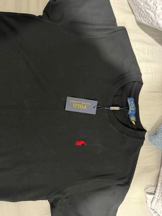 Camiseta Polo Ralph Lauren Negra Logo Rojo