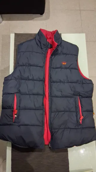 Chaleco Spagnolo reversible azul y rojo