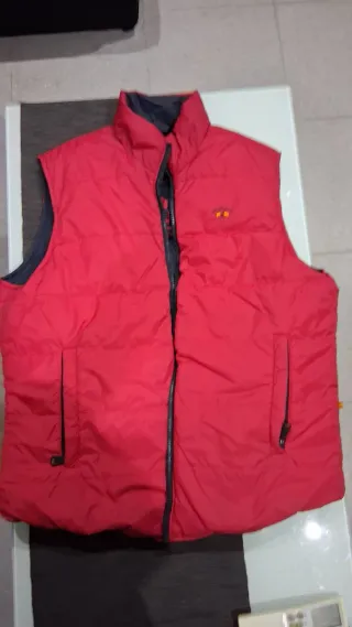Chaleco Spagnolo reversible azul y rojo