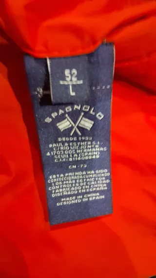 Chaleco Spagnolo reversible azul y rojo