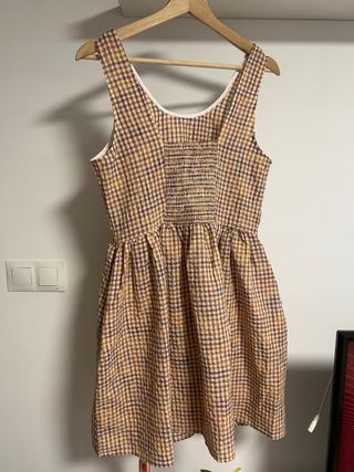 Vestido cuadros multicolor