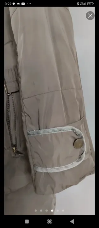 Abrigo Cortefiel beige acolchado