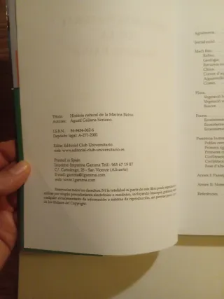 HISTÒRIA NATURAL DE LA MARINA BAIXA