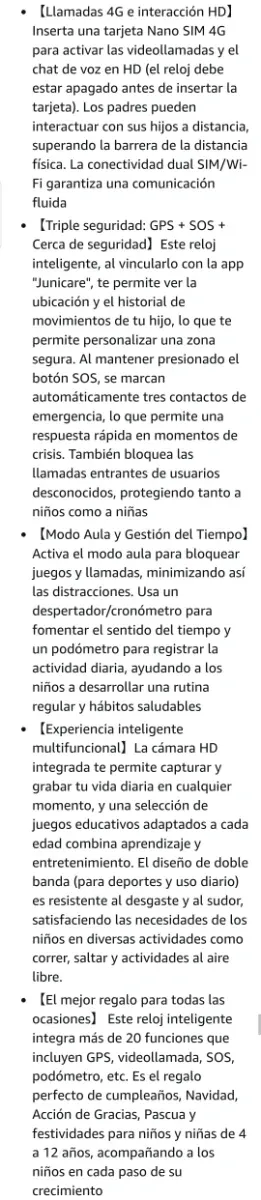 Reloj Inteligente Niñ@ 4G Llamadas