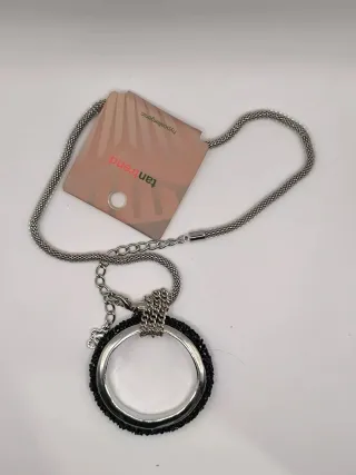 Collar Tan Trend Aro Negro y Plateado