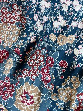 Vestido seda estampado flores T.38