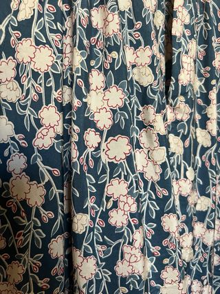 Vestido seda estampado flores T.38