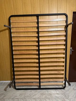 SOMIER cama Pikolin Madera Metal Negro