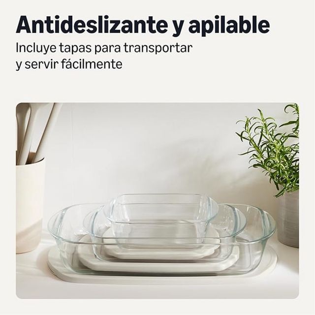 Juego Fuentes Cristal Cocina SIN ESTRENAR