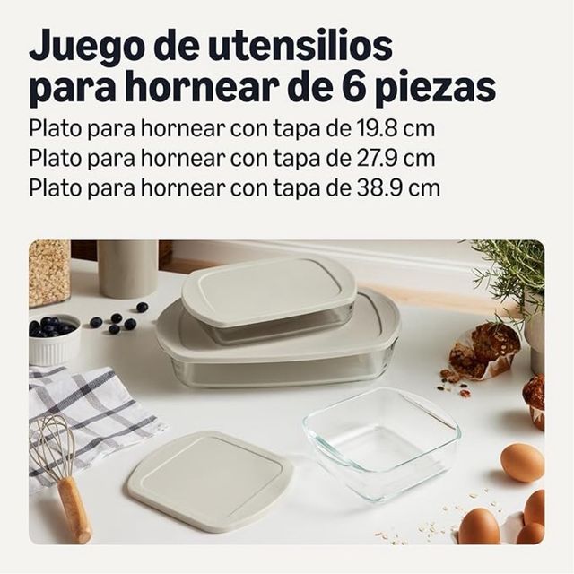 Juego Fuentes Cristal Cocina SIN ESTRENAR