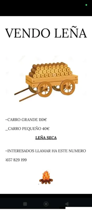 Leña seca para vender