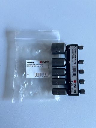 Juego vasos hexagonales imantados Wurth 1/4