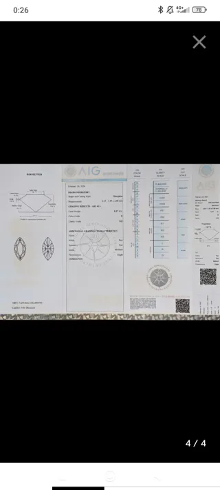 Diamante Marquise 0.27ct Natural