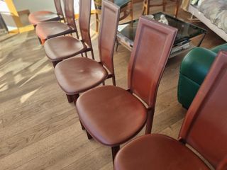 Nr. 6 sedie design pelle Cattelan Italia