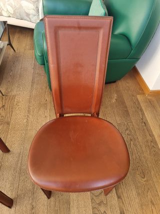 Nr. 6 sedie design pelle Cattelan Italia