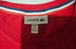 Maglietta Lacoste bambino rossa