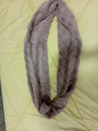 Bufanda de pelo sintético beige