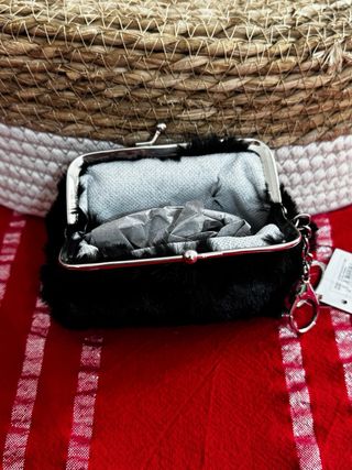 Portamonete nero pelo