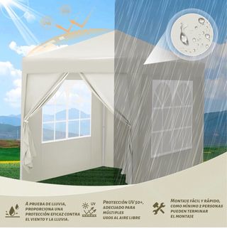 Pérgola Plegable Beige 2x2