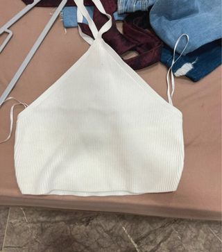 Top corto blanco talla L